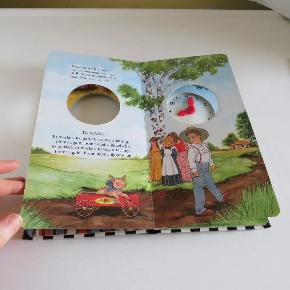 The Real Mother Goose CLOCK BOOK time telling 1984 hardcover book